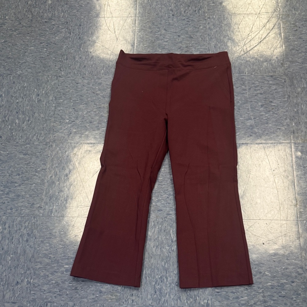 SPANX Women's Wide Leg Pants in Maroon